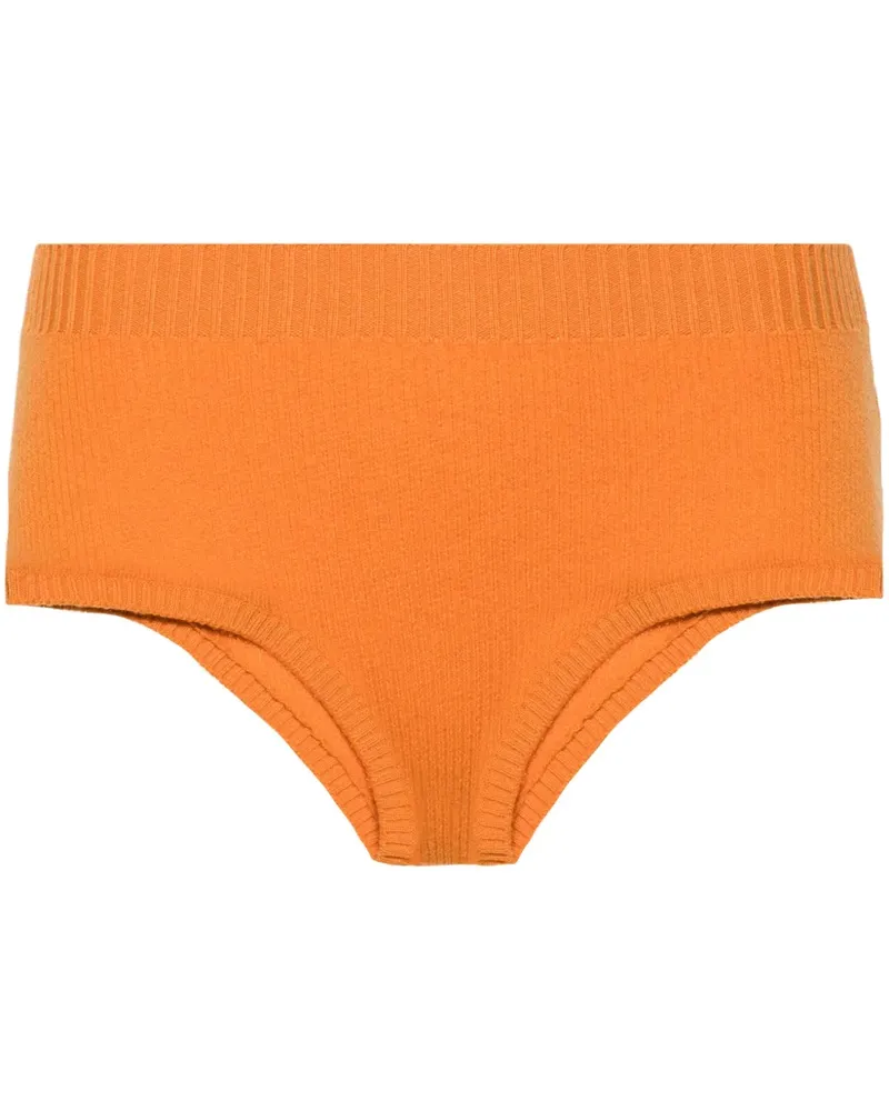 Alanui Gerippte Finest High-Waist-Shorts - Orange Orange