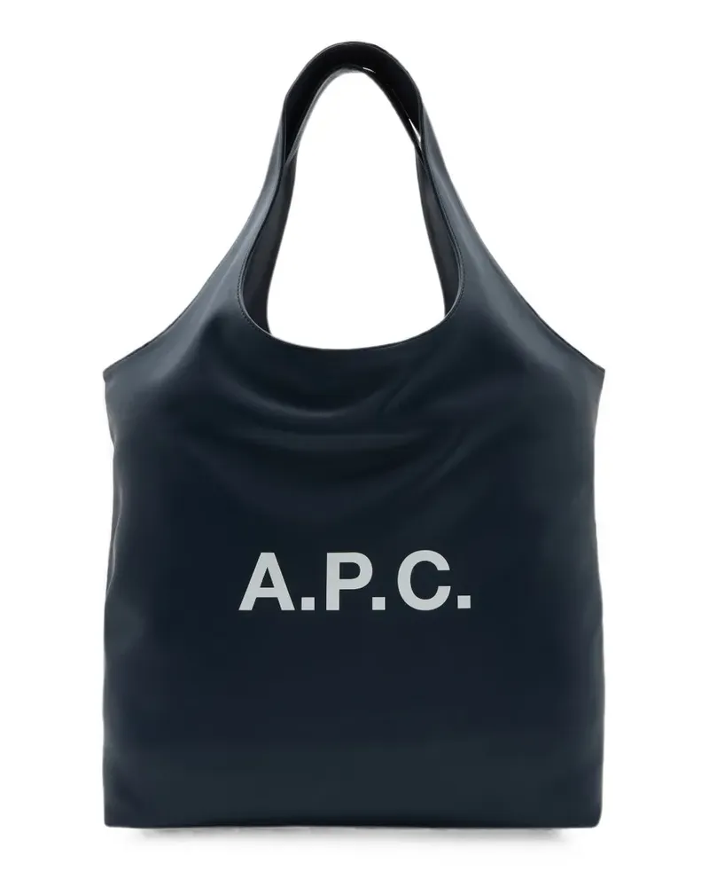 A.P.C. Ninon Shopper mit Logo-Print - Blau Blau