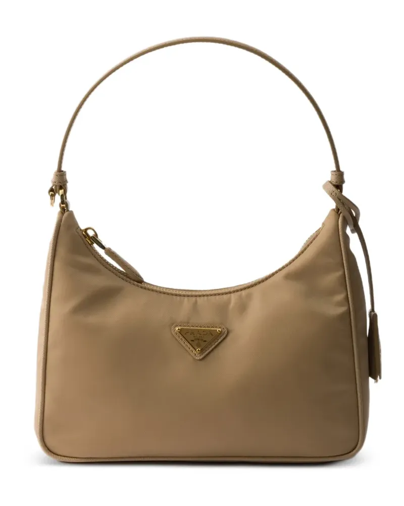 Prada mini Re-Edition 2005 zip tote bag - Nude Nude