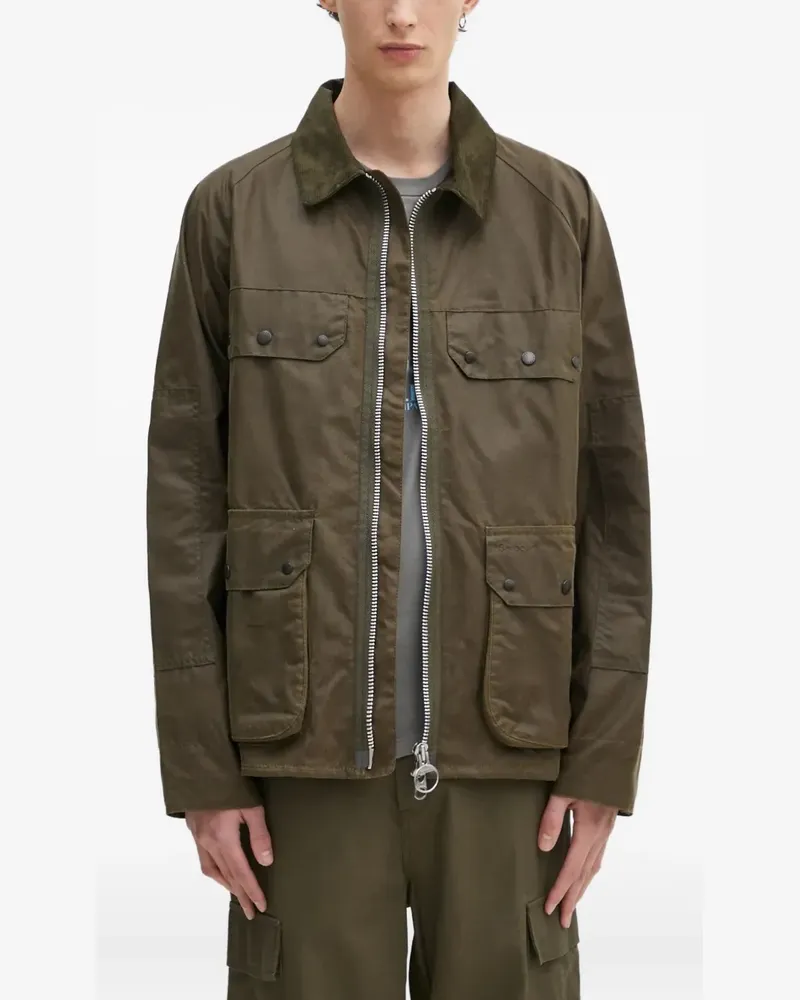 Barbour Gewachste Jacke mit Cordkragen - Braun Braun
