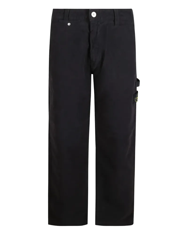 Stone Island button-fastening trousers - Schwarz Schwarz