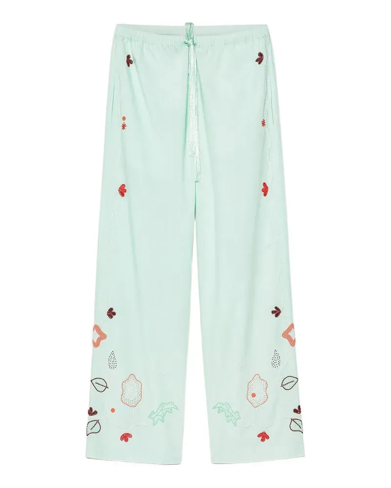 forte_forte Bestickte Hose mit Kordelzug - Blau Blau