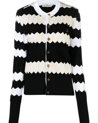 Vivienne Westwood Cardigan mit Zickzackmuster Weiß