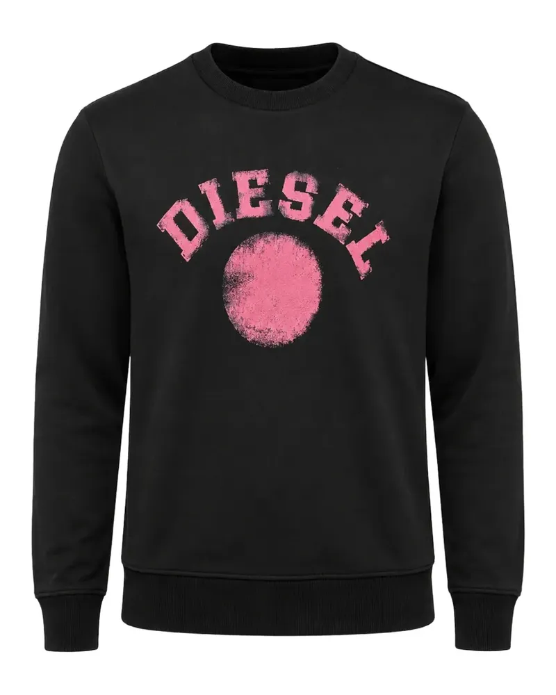 Diesel Sweatshirt mit Logo-Print - Schwarz Schwarz