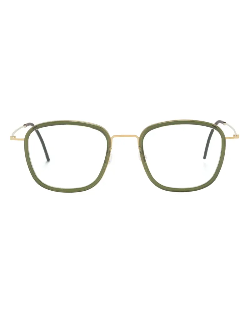 Lindberg Brille mit eckigem Gestell - Gold Gold