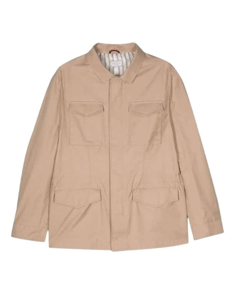 Brunello Cucinelli multi-pocket utility jacket - Nude Nude
