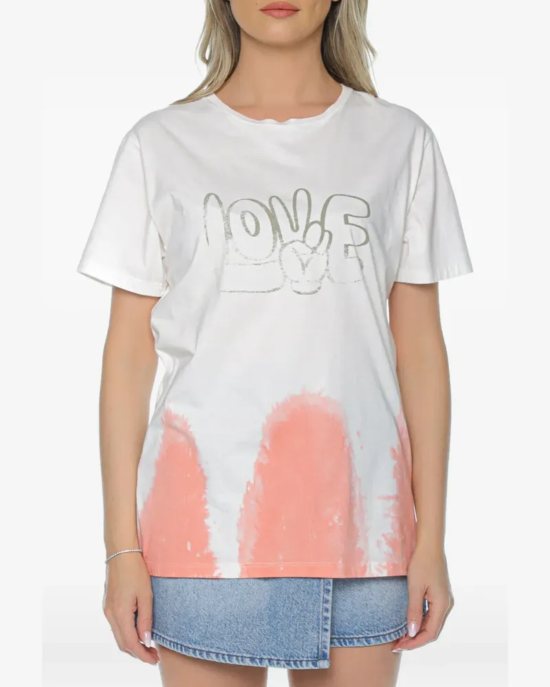 One Teaspoon T-Shirt mit Logo-Print - Weiß Weiß
