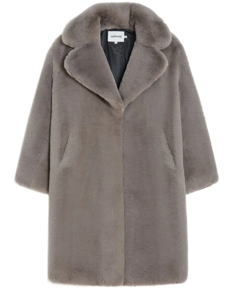 APPARIS Steffi Mantel aus Faux Fur - Grau Grau