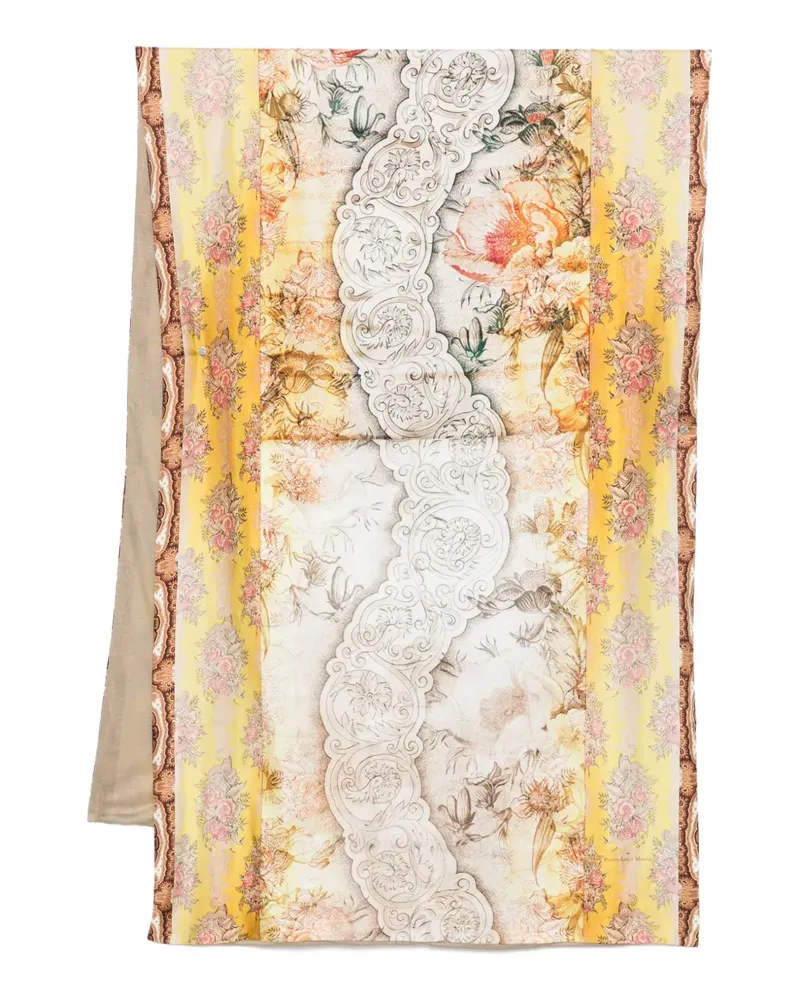 Pierre-Louis Mascia Schal mit Blumenmotiv - Nude Nude