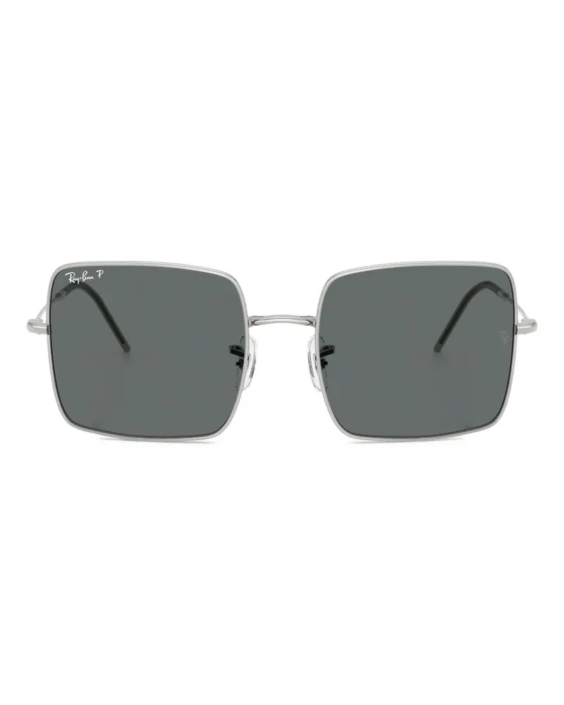 Ray Ban Sonnenbrille mit eckigem Gestell - Silber Silber