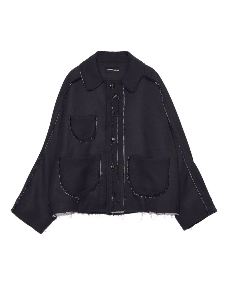 Edward Cuming frayed jacket - Blau Blau