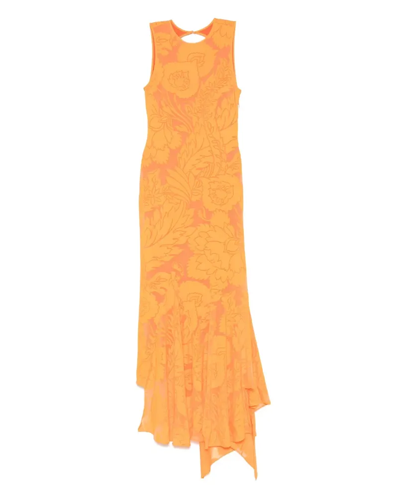 Etro Maxikleid mit Jacquardmuster - Orange Orange