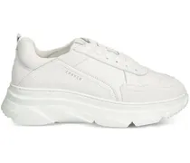 Flatform-Sneakers mit Einsätzen - Weiß