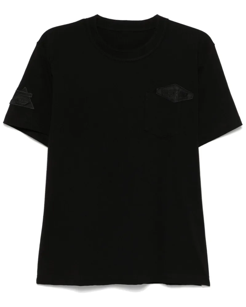 Sacai Klassisches T-Shirt - Schwarz Schwarz
