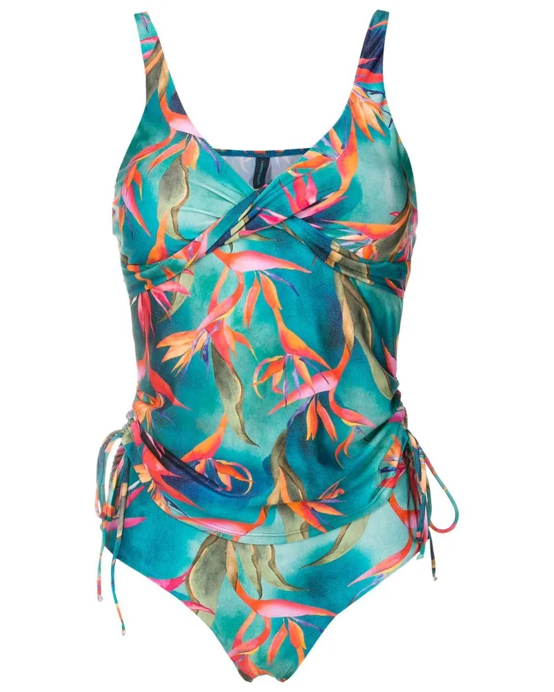 Lygia & Nanny Drapierter Tankini mit Bruma-Print - Blau Blau