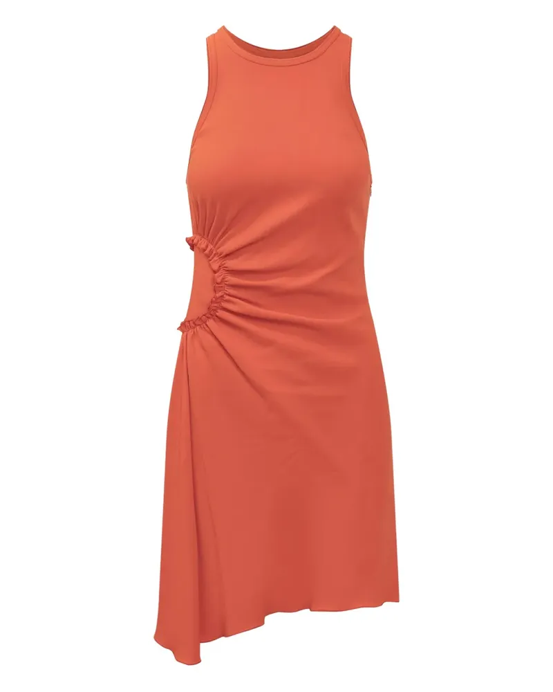 Victoria Beckham Gerafftes Minikleid - Orange Orange