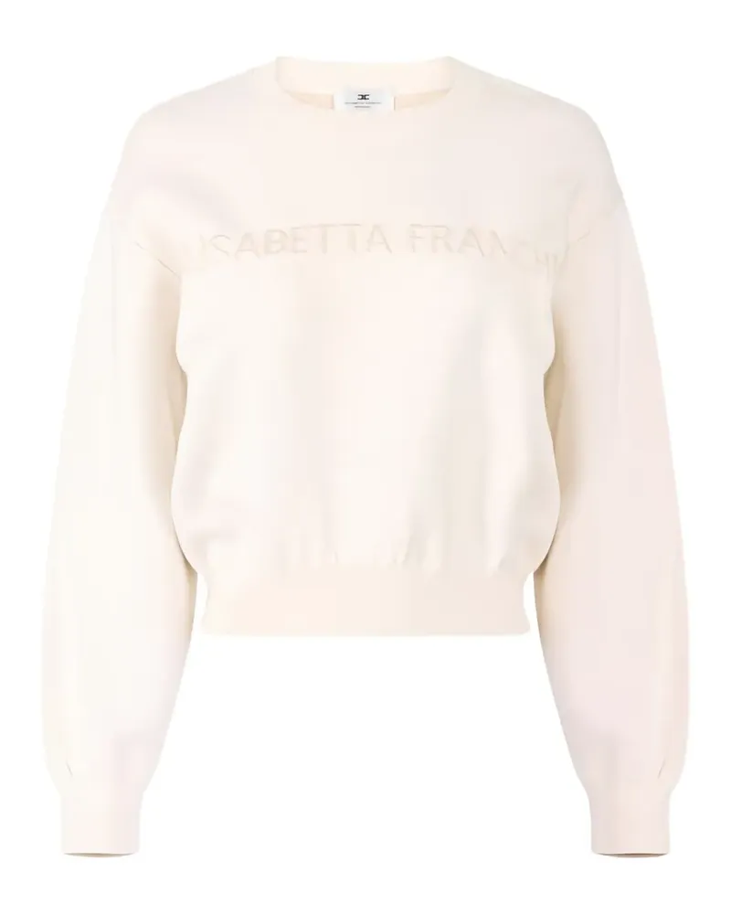 Elisabetta Franchi logo-embroidered sweat - Nude Nude