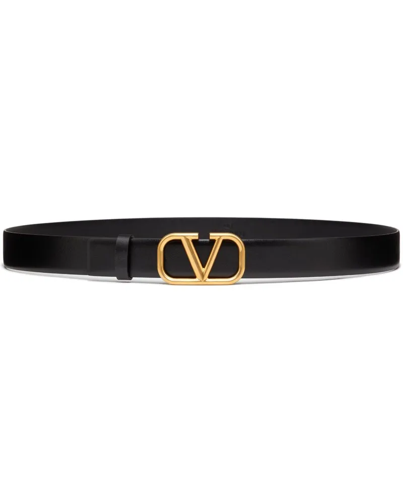 Valentino Garavani VLogo Signature Gürtel aus Leder - Schwarz Schwarz