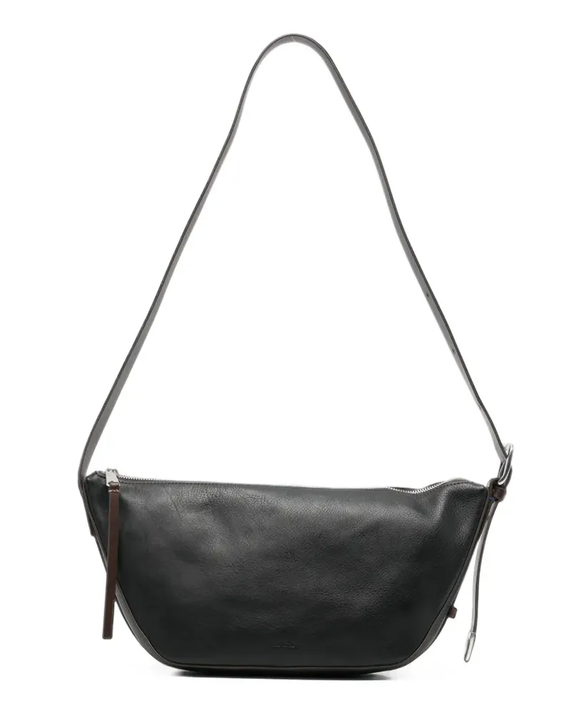 Paul Smith grained leather messenger bag - Schwarz Schwarz