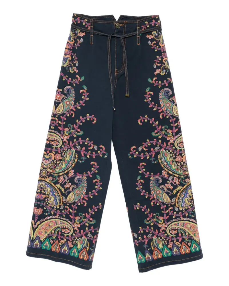 Etro Jeans mit Paisley-Print - Blau Blau