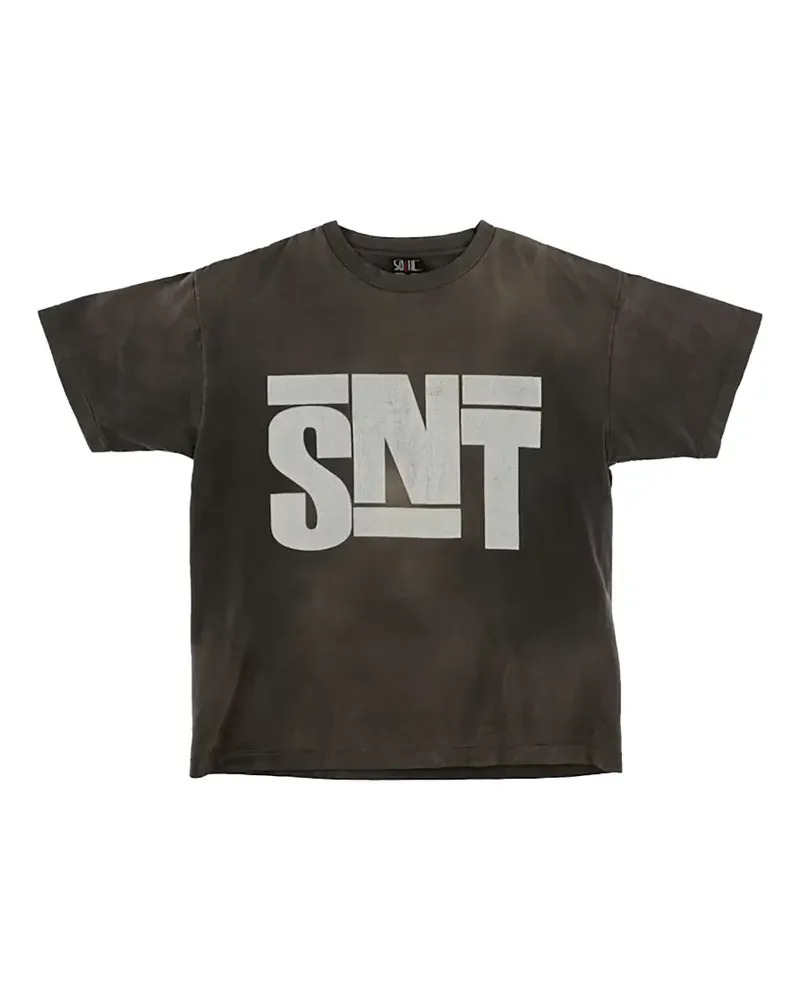 SAINT MXXXXXX T-Shirt mit Logo-Print - Schwarz Schwarz