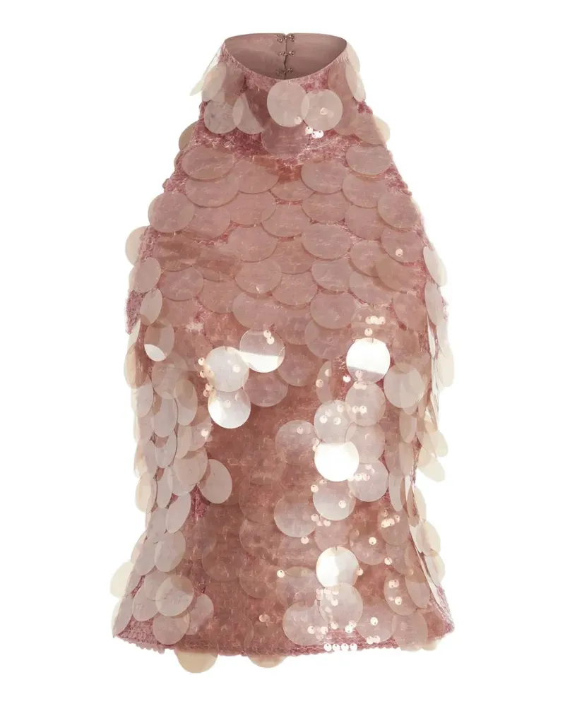 16ARLINGTON Ula sequin halterneck top - Rosa Rosa