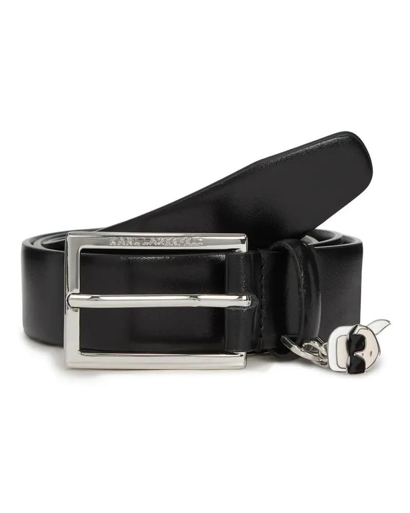 Karl Lagerfeld Ikon Gürtel - Schwarz Schwarz