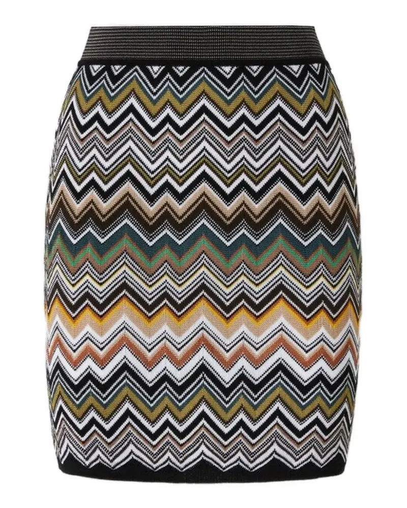 Missoni Minirock mit Zickzackmuster - Schwarz Schwarz