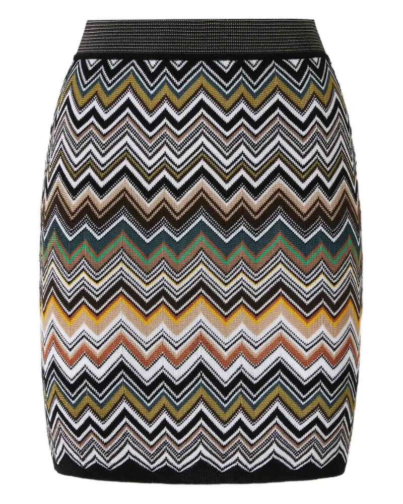 Missoni Minirock mit Zickzackmuster - Schwarz Schwarz