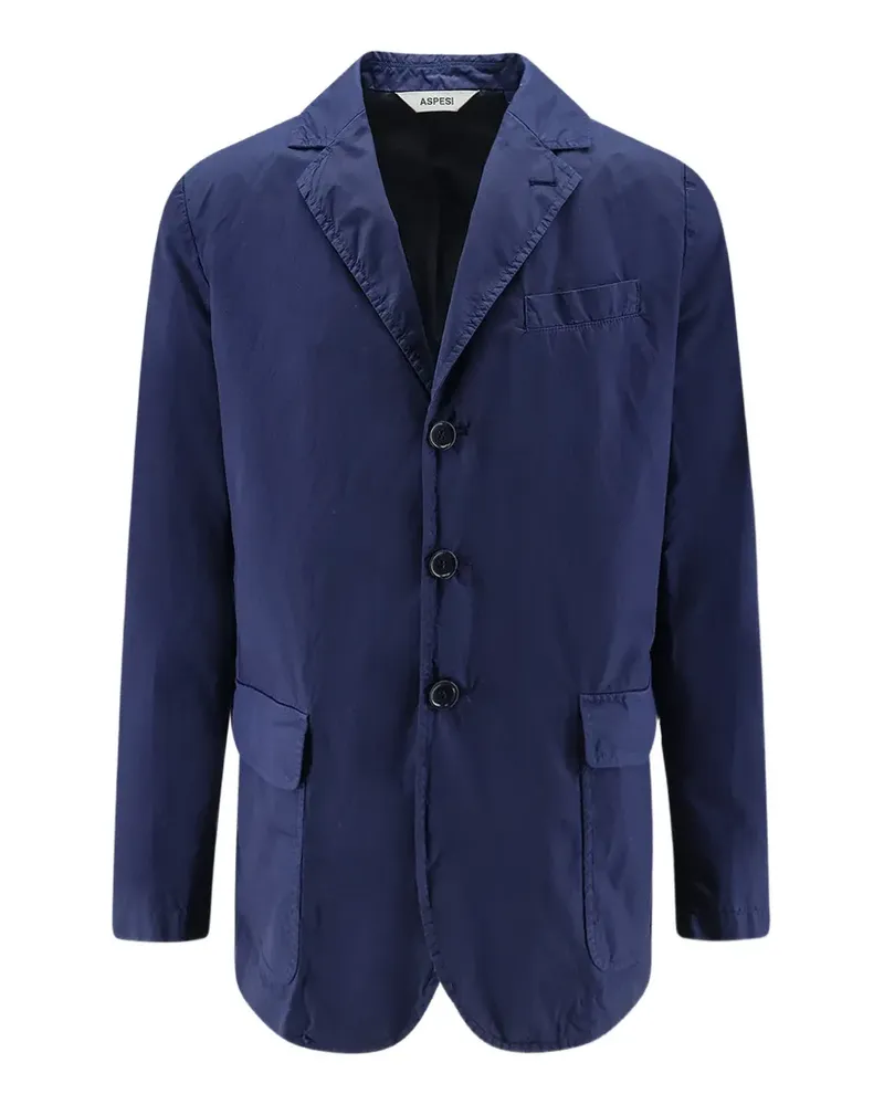 ASPESI garment-dyed cotton blazer - Blau Blau