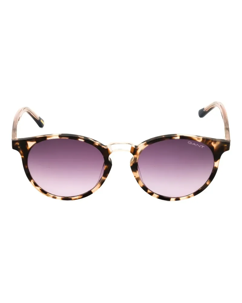 Gant round-frame tortoiseshell-effect sunglasses - Braun Braun