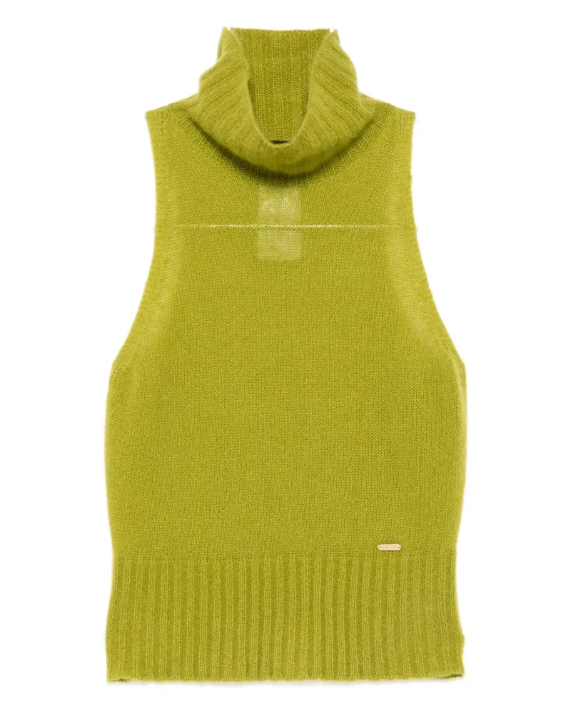 Tom Ford Weste mit Logo-Schild - Grün Grün