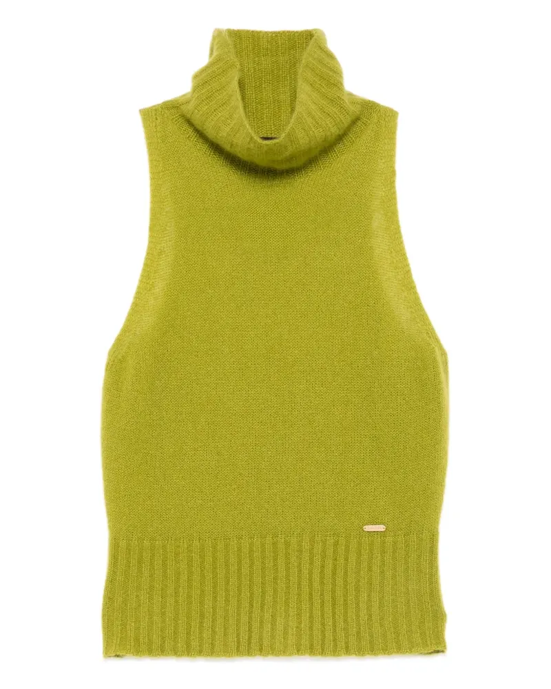 Tom Ford Weste mit Logo-Schild - Grün Grün