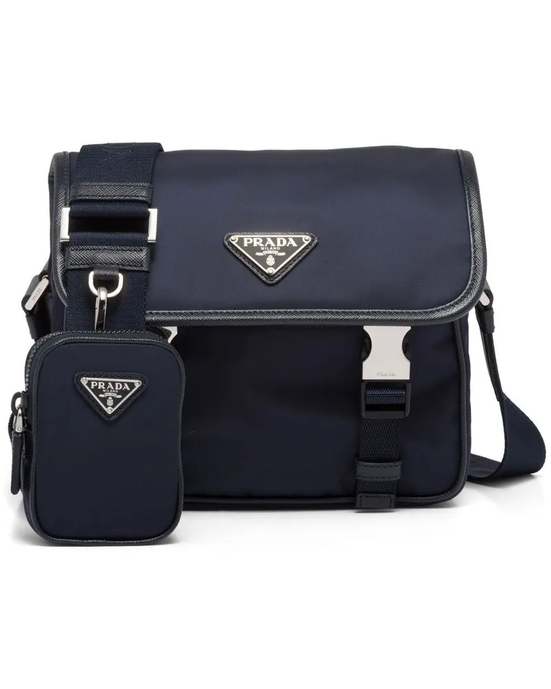 Prada Schultertasche aus Re-Nylon - Blau Blau