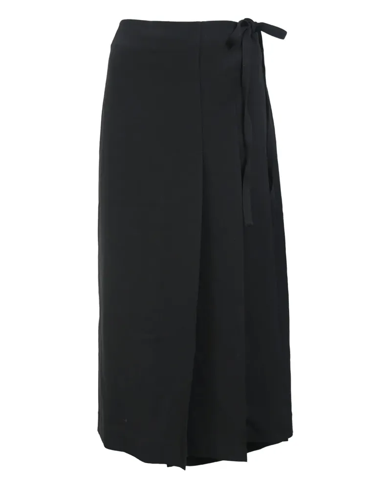 Theory wrap midi skirt - Schwarz Schwarz
