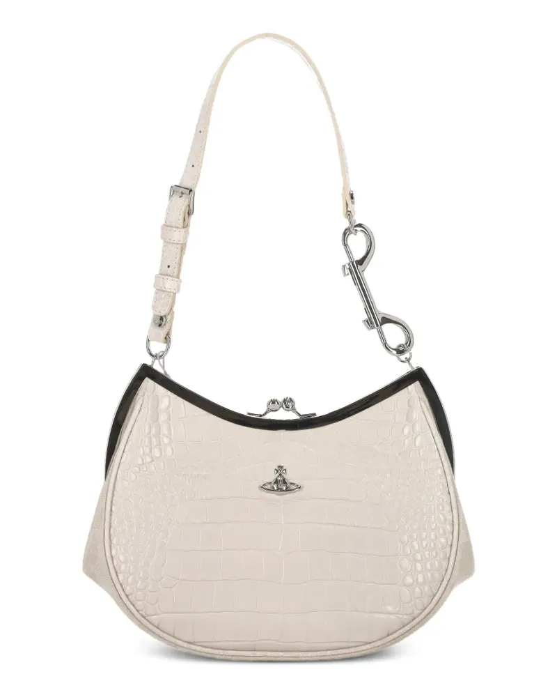Vivienne Westwood Schultertasche mit Kroko-Effekt - Nude Nude