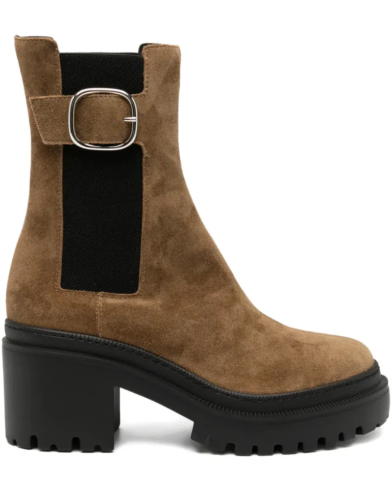 Giuseppe Zanotti 80mm suede Chelsea boots - Braun Braun