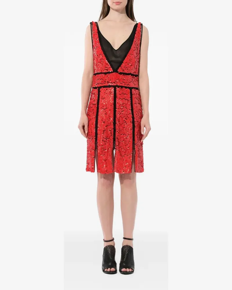 Emilio Pucci Ärmelloses Kleid mit Pailletten - Rot Rot