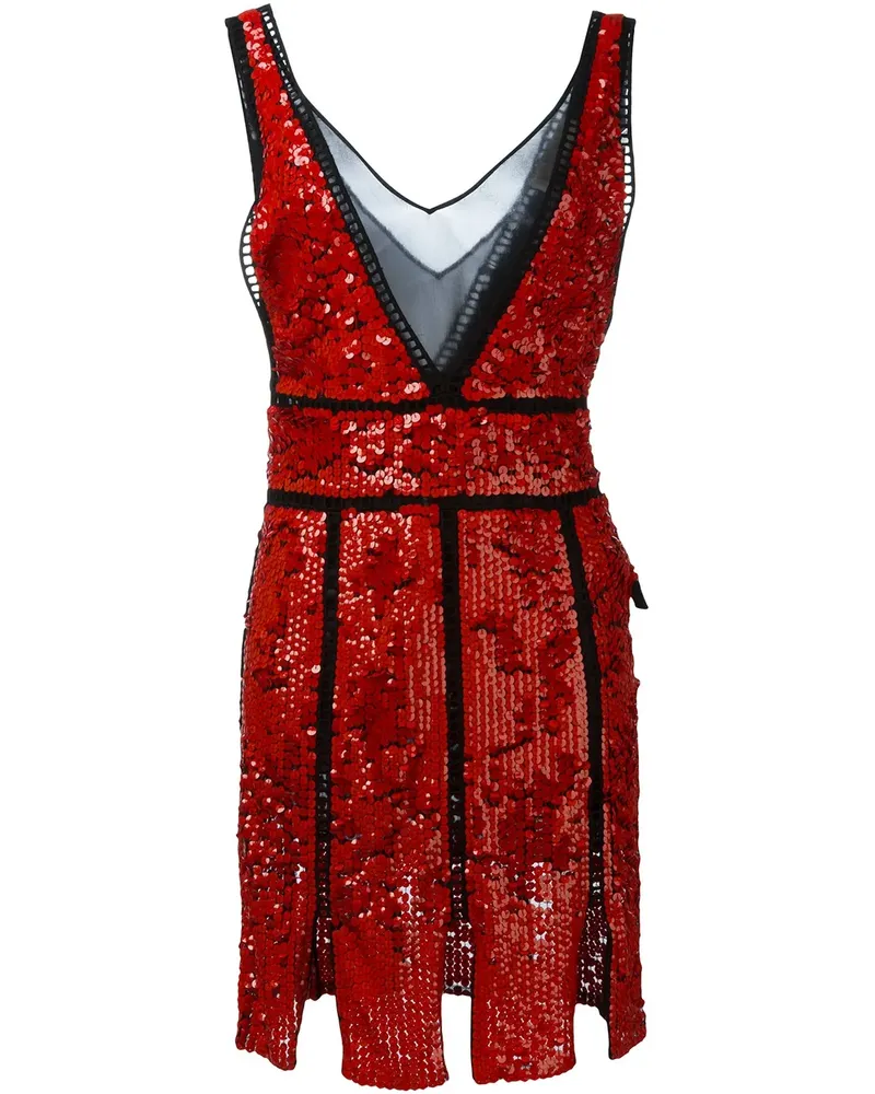 Emilio Pucci Paillettenkleid mit Schlitzen - Rot Rot