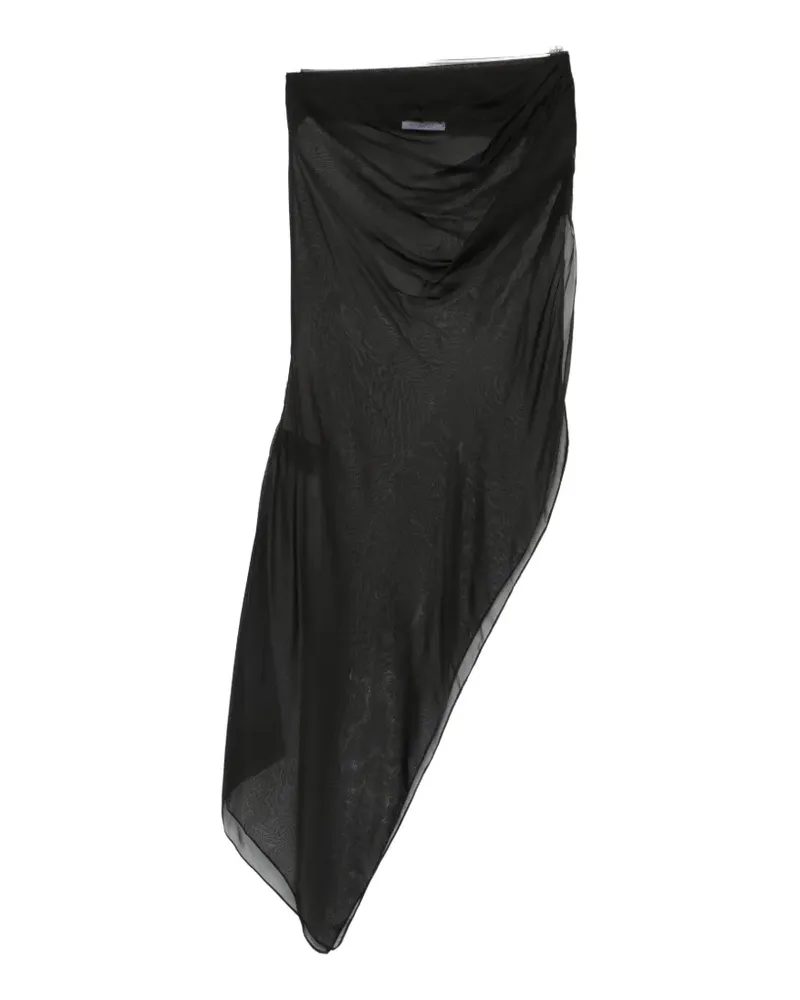 Patrizia Pepe asymmetric draped pareo - Schwarz Schwarz