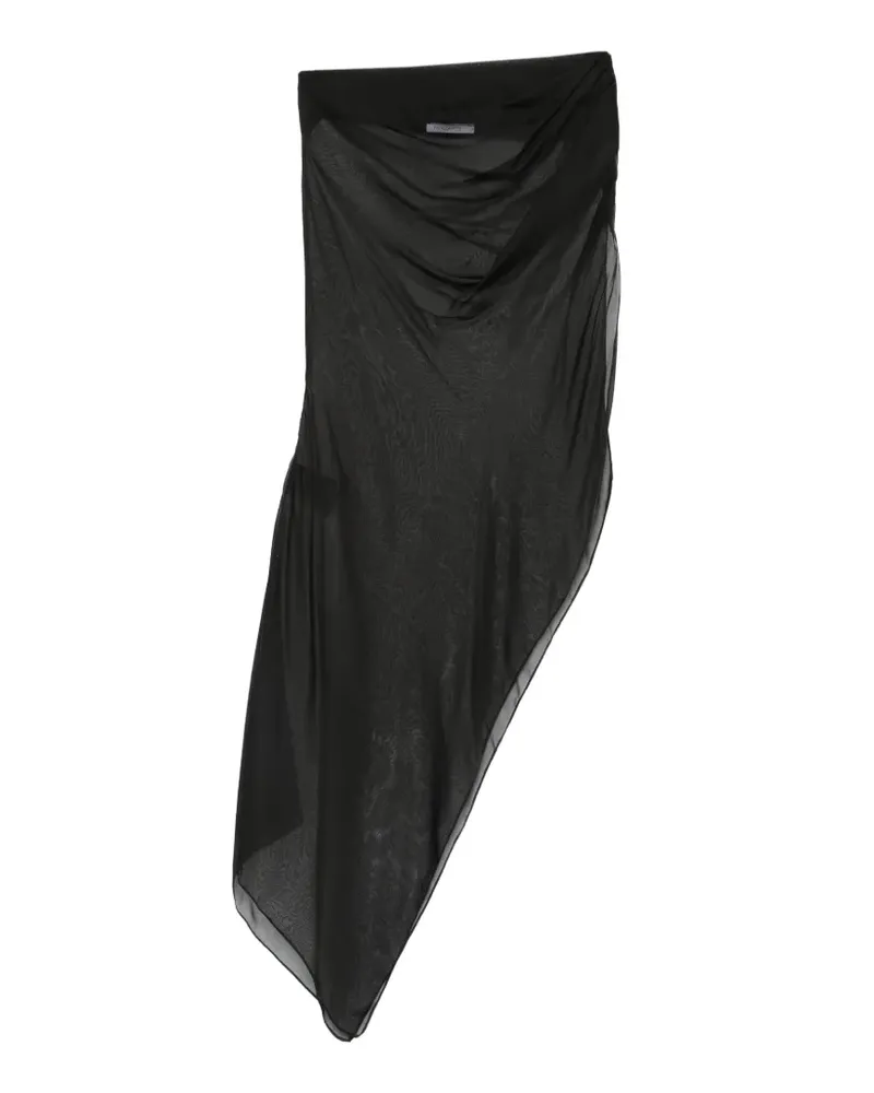Patrizia Pepe asymmetric draped pareo - Schwarz Schwarz
