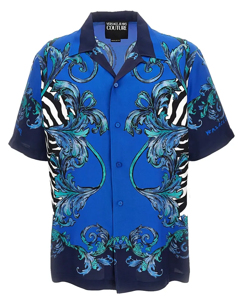Versace Jeans Hemd mit Print - Blau Blau