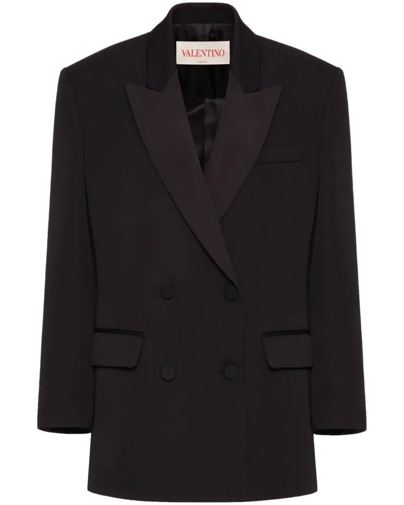 Valentino Garavani Doppelreihiger Grisaille Blazer - Schwarz Schwarz