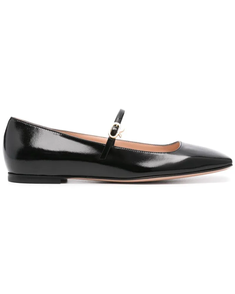 Gianvito Rossi Ballerinas mit Schnallenverschluss - Schwarz Schwarz