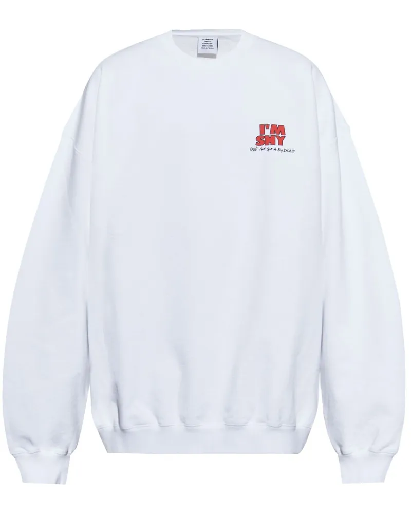VETEMENTS I'm Shy Sweatshirt - Weiß Weiß