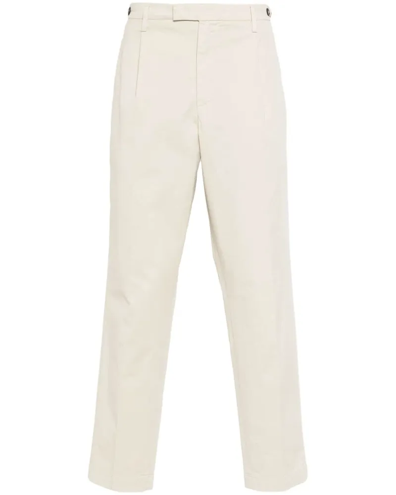 BARENA Tapered-Hose aus Gabardine mit Falten Nude