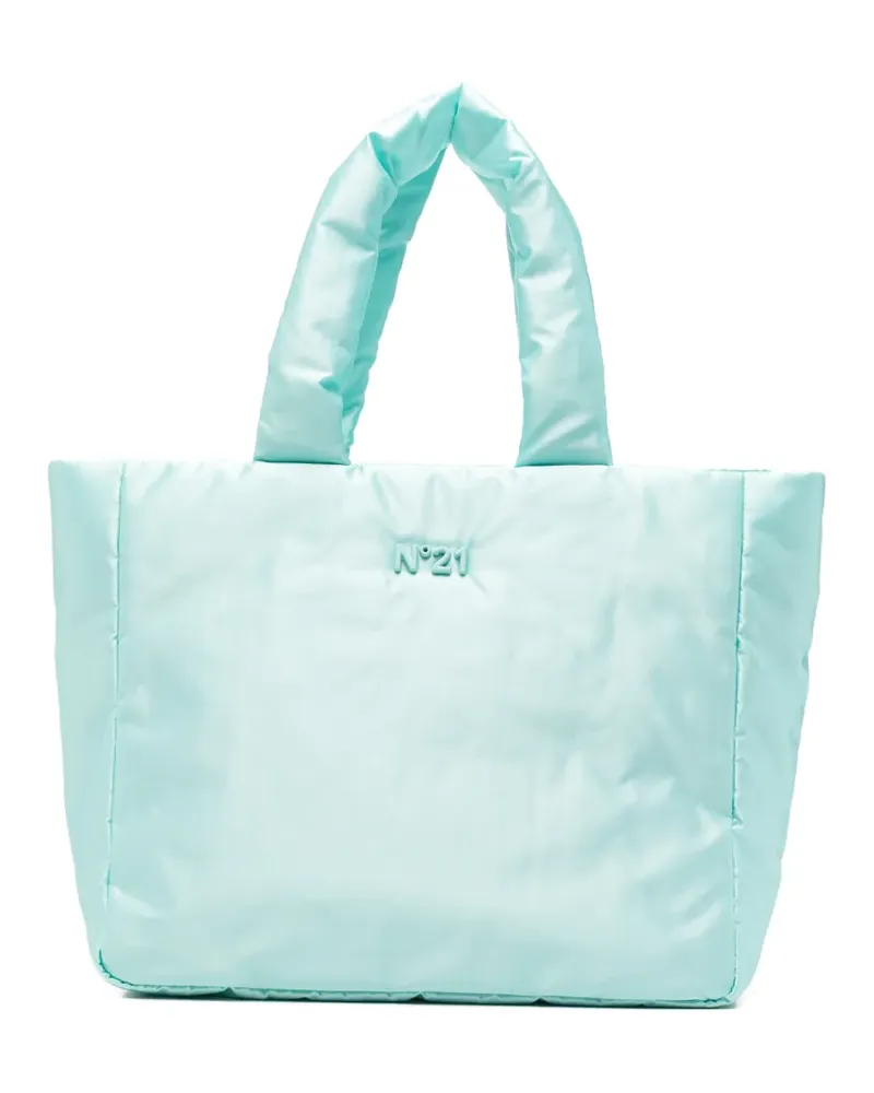 N° 21 padded logo-plaque tote bag - Blau Blau