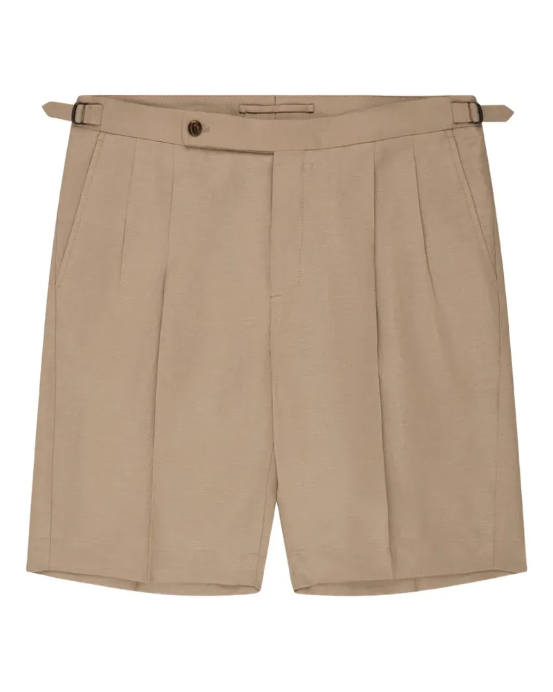Slowear pleated extended-waistband shorts - Nude Nude
