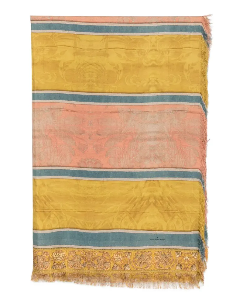 Pierre-Louis Mascia floral-print fringed scarf - Gelb Gelb