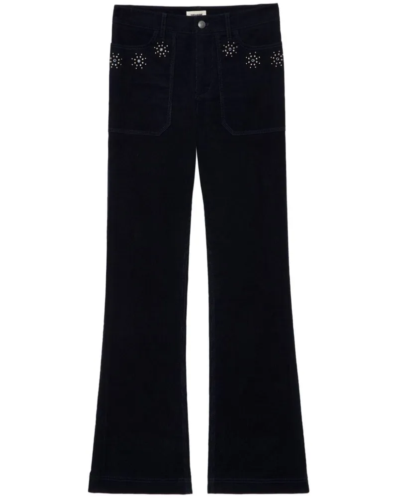 Zadig & Voltaire Pista Hose aus Cord - Blau Blau